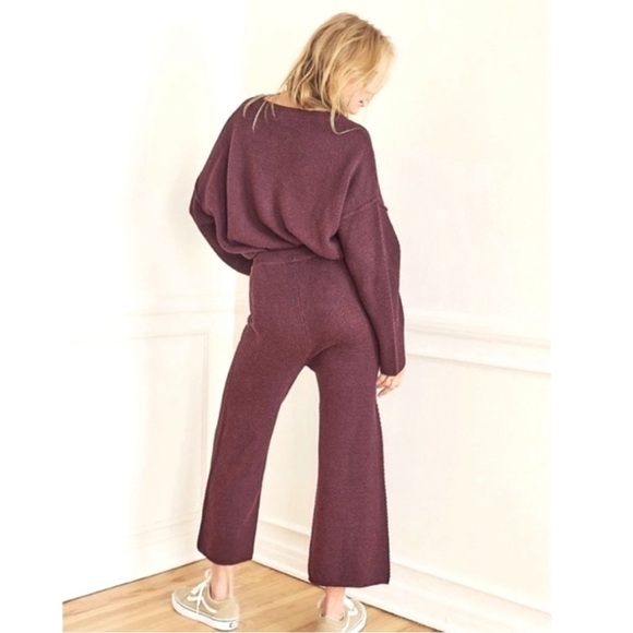 Free People Hailee Sweater Set in Mulberry - Picture 2 of 6